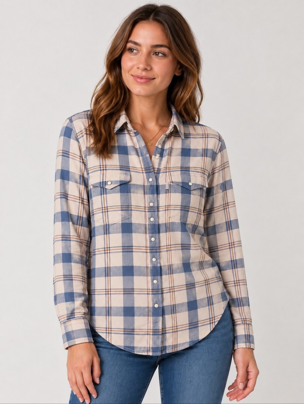 ❤️ LEVIS ULTIMATE WESTERN PlAID SHIRT, SHELL SNAP, CLASSIC FIT, MEDIUM
